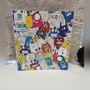 3-Ring 1 Fashion Binder O-Rings Monsters